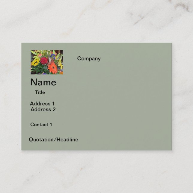 Tarjetas EMPRESARIALES DISEÑO DE FLORES (Anverso)