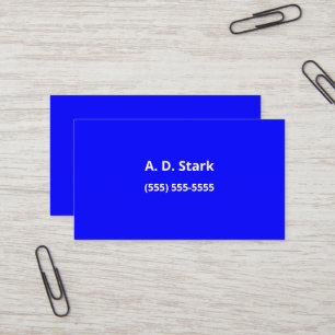 Tarjetas empresariales Minimalistas azul brillante