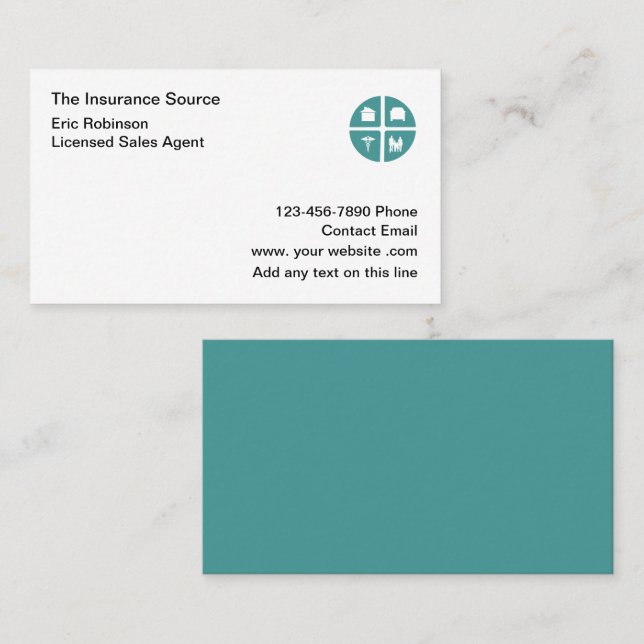 Tarjetas empresariales sencillas modernas del agen (Anverso / Reverso)