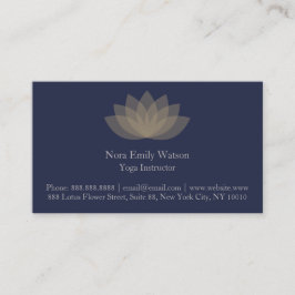 Tarjetas empresariales simples de Lotus Flower Blu