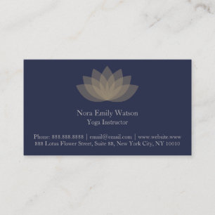 Tarjetas empresariales simples de Lotus Flower Blu