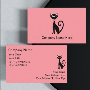 Tarjetas empresariales simples para gatos