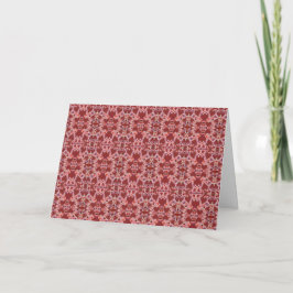 Tarjetas en blanco con corazones rojos y rosados