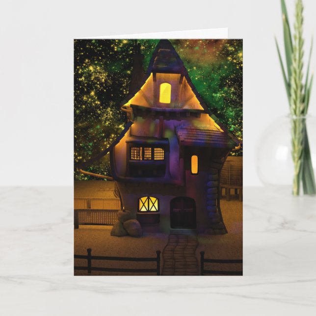 TARJETAS EN BLANCO DE ARTE DE CABINA DE CASA PEQUE (Anverso)