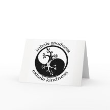 Tarjetas en blanco de bondad inhalatoria