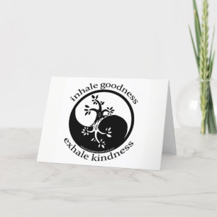 Tarjetas en blanco de bondad inhalatoria
