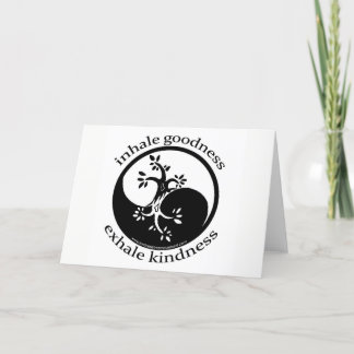 Tarjetas en blanco de bondad inhalatoria