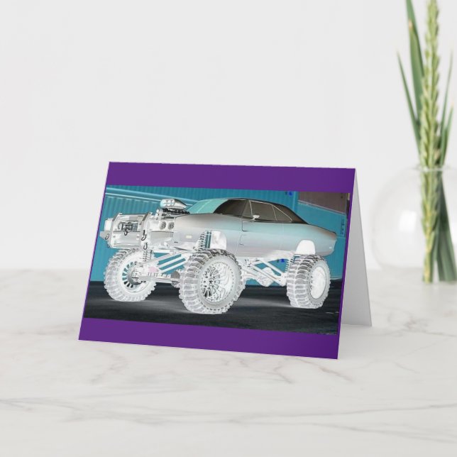 TARJETAS EN BLANCO DE MONSTER CAR TODAS LAS OCASIO (Anverso)