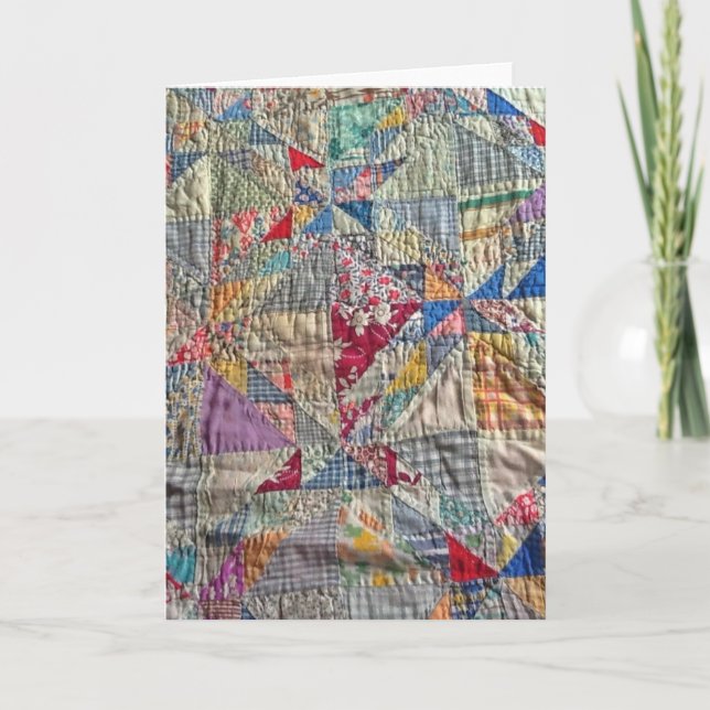 Tarjetas en blanco del edredón antiguo (Anverso)