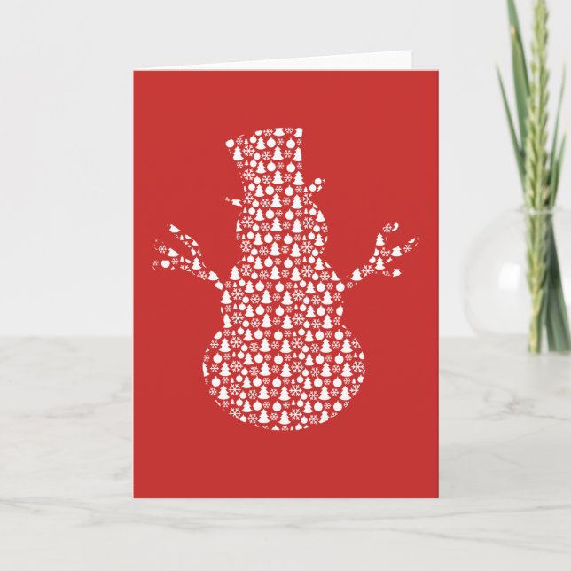Tarjetas en blanco para fiestas de Snowman (Anverso)