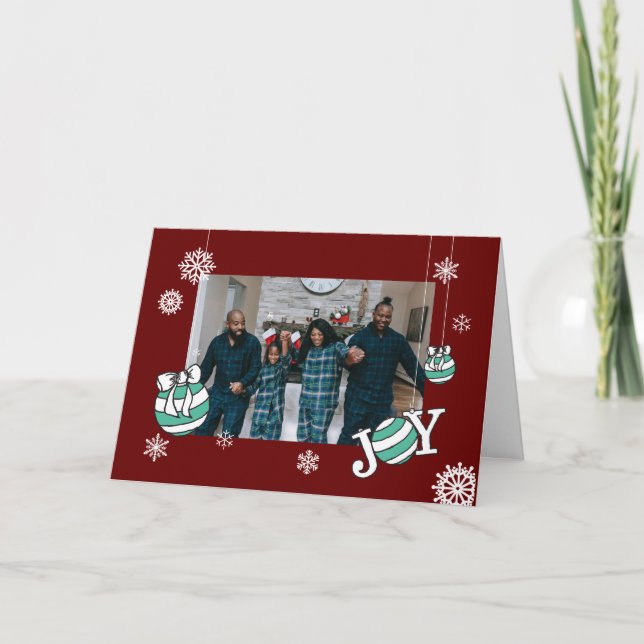 Tarjetas en línea de Navidades fotográficos con no (Anverso)