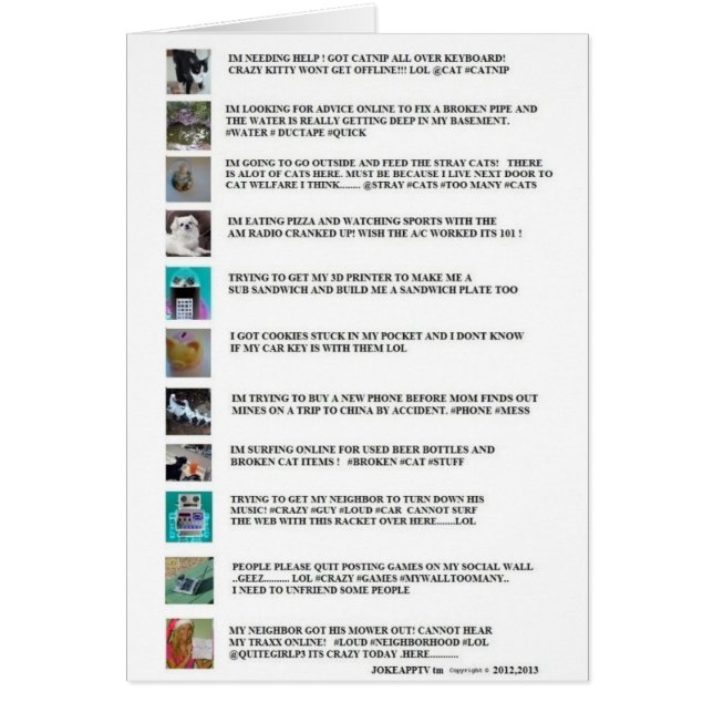 Tarjetas en línea de Texting/de la charla por (Frente)