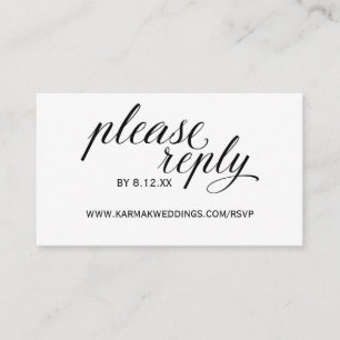 Tarjetas en línea RSVP para bodas Elegante Swirl