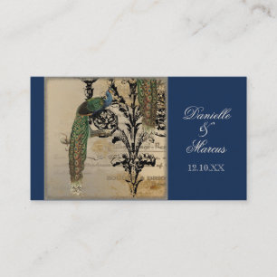 Tarjetas Escort Table Place - Peacock de época 6