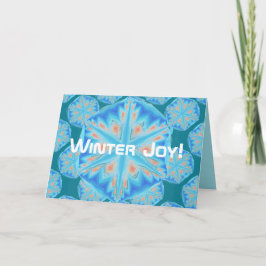 Tarjetas estacionales de copo de nieve de cristal