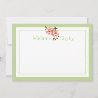 Tarjetas estacionales personalizadas Floral verde 
