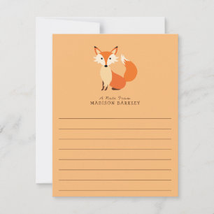 Tarjetas estacionales planas curas de Fox Kid