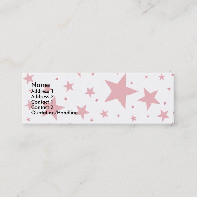 Tarjetas estupendas del perfil de la estrella (Anverso)