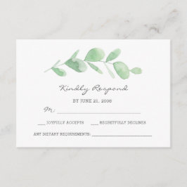 Tarjetas Eucalyptus garden watercolor RSVP