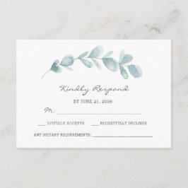 Tarjetas Eucalyptus garden watercolor RSVP