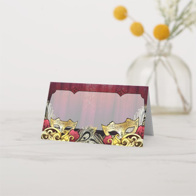 Tarjetas Fancy Gold Masquerade Name (Anverso)