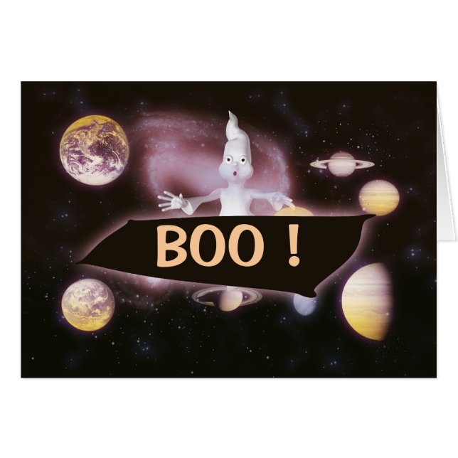 Tarjetas fantasmales de la sorpresa del espacio - (Anverso (Horizontal))