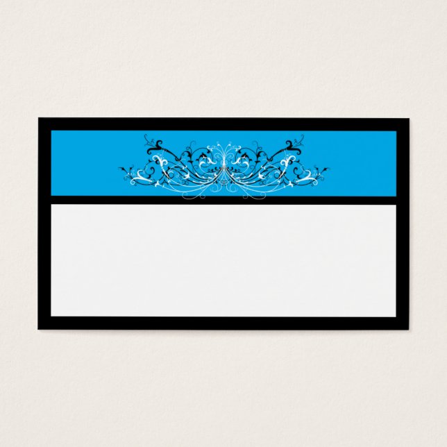 Tarjetas favoritas de desplazamiento blanco azul n (Frente)