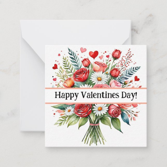 Tarjetas felices de San Valentín, lindas, ¡abastec (Anverso)