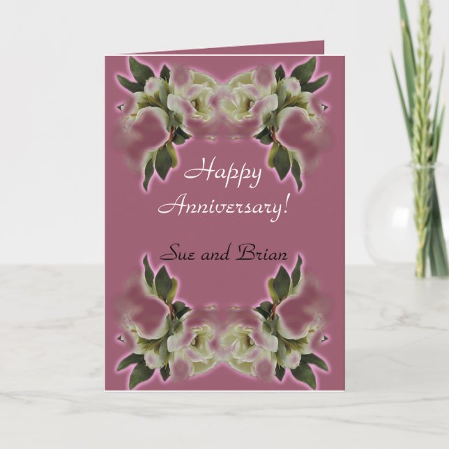 Tarjetas felices del personalizable de Anniversay (Anverso)