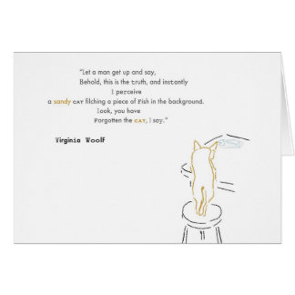 Tarjetas Filching del gato de Virginia Woolf