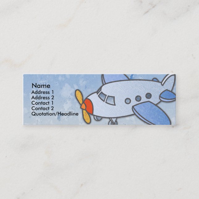 Tarjetas flacas del perfil del aeroplano del vuelo (Anverso)
