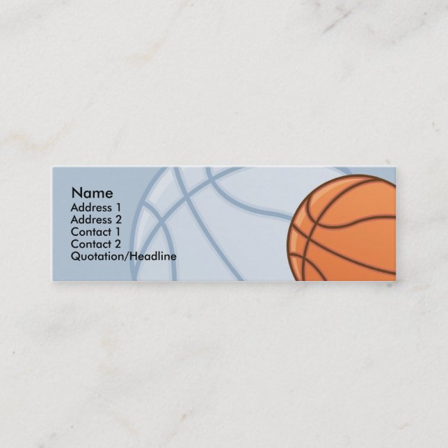 Tarjetas flacas del perfil del baloncesto de los (Anverso)