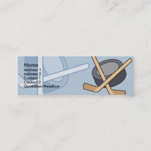 Tarjetas flacas del perfil del jugador de hockey