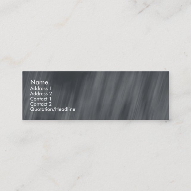 tarjetas flacas del perfil del modelo blanco negro (Anverso)