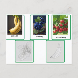 tarjetas flash para niños de frutas y adultos