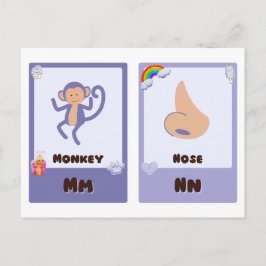 Tarjetas Flashcards ,Tarjetas educativas ABC M,N,O