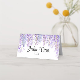 Tarjetas Floral Azul y Púrpura