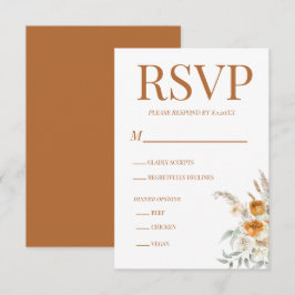 Tarjetas Floral Bohemias Modernas Terracotta RSVP