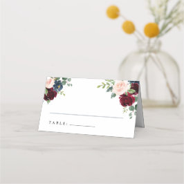 Tarjetas Floral Burgundy Rubor Place