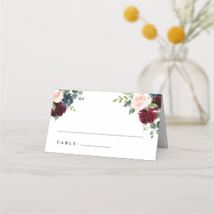 Tarjetas Floral Burgundy Rubor Place