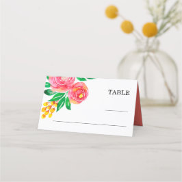 Tarjetas Floral de color rosa, amarillo y vivo