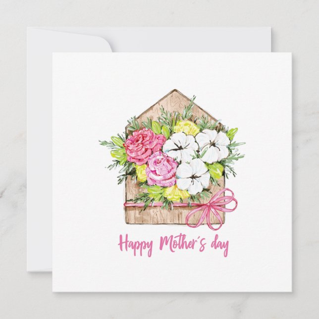 Tarjetas Floral del Día de la Madre, tarjetas de f (Anverso)