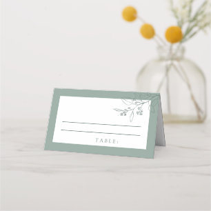Tarjetas Floral Sage Green Boda Place