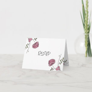 Tarjetas florales de RSVP