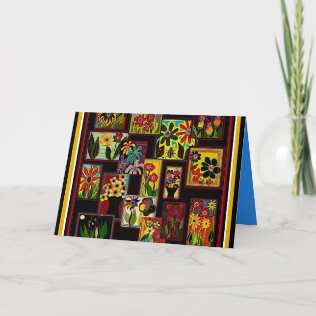 TARJETAS FLORALES DEL SALUDO Y DE LA NOTA DE (Anverso)