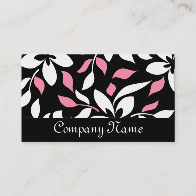 Tarjetas florales negras/de las rosas y blancas (Anverso)