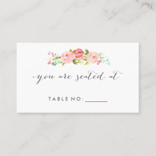 Tarjetas Florales para Lugar de Rosaleda Doble Car