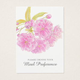 tarjetas florales rosadas preferentes a las comida