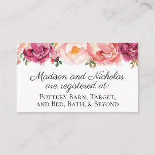 Tarjetas florales rosadas rústicas del parte