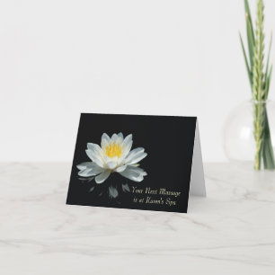 Tarjetas flotantes de notas de flor de Lotus